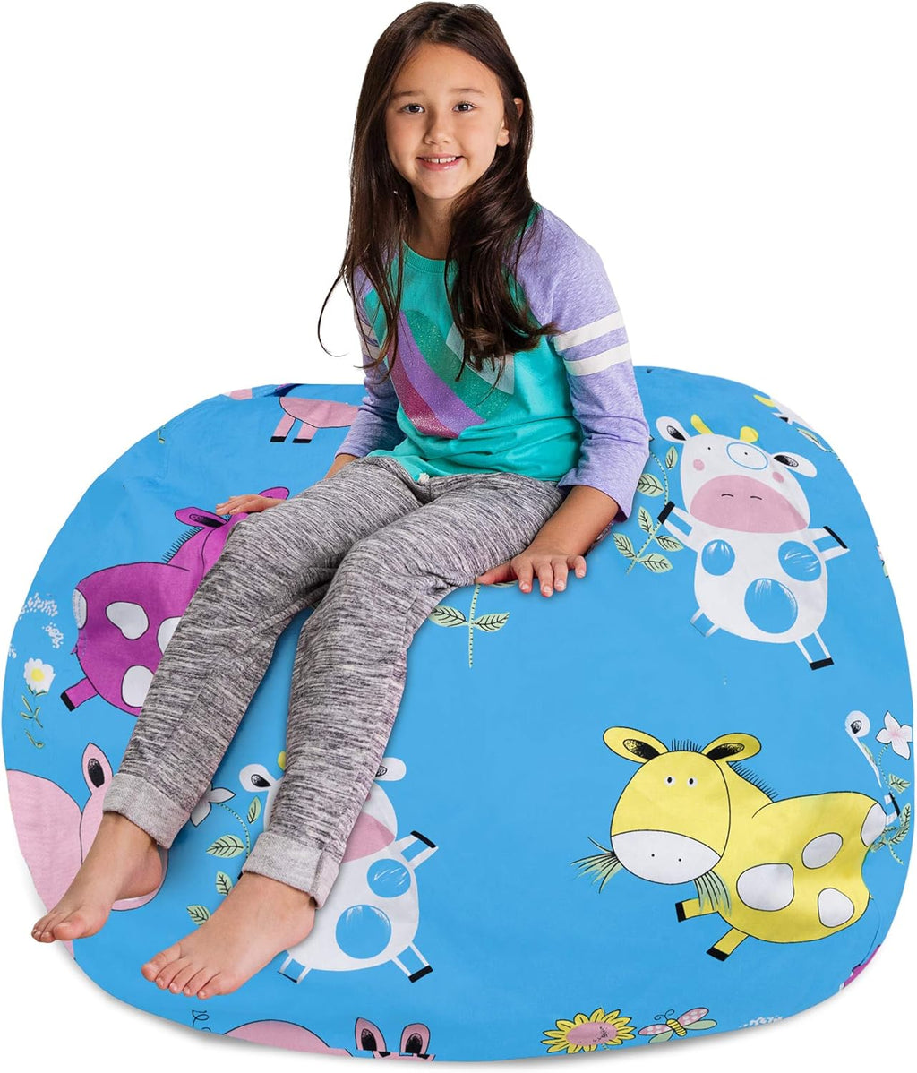 Kids Stuffed Animal Storage Bean Bag Cover X-Large