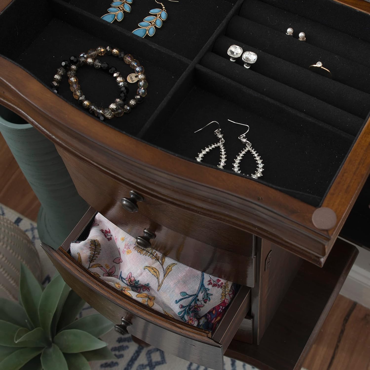 Walnut Jewelry Armoire