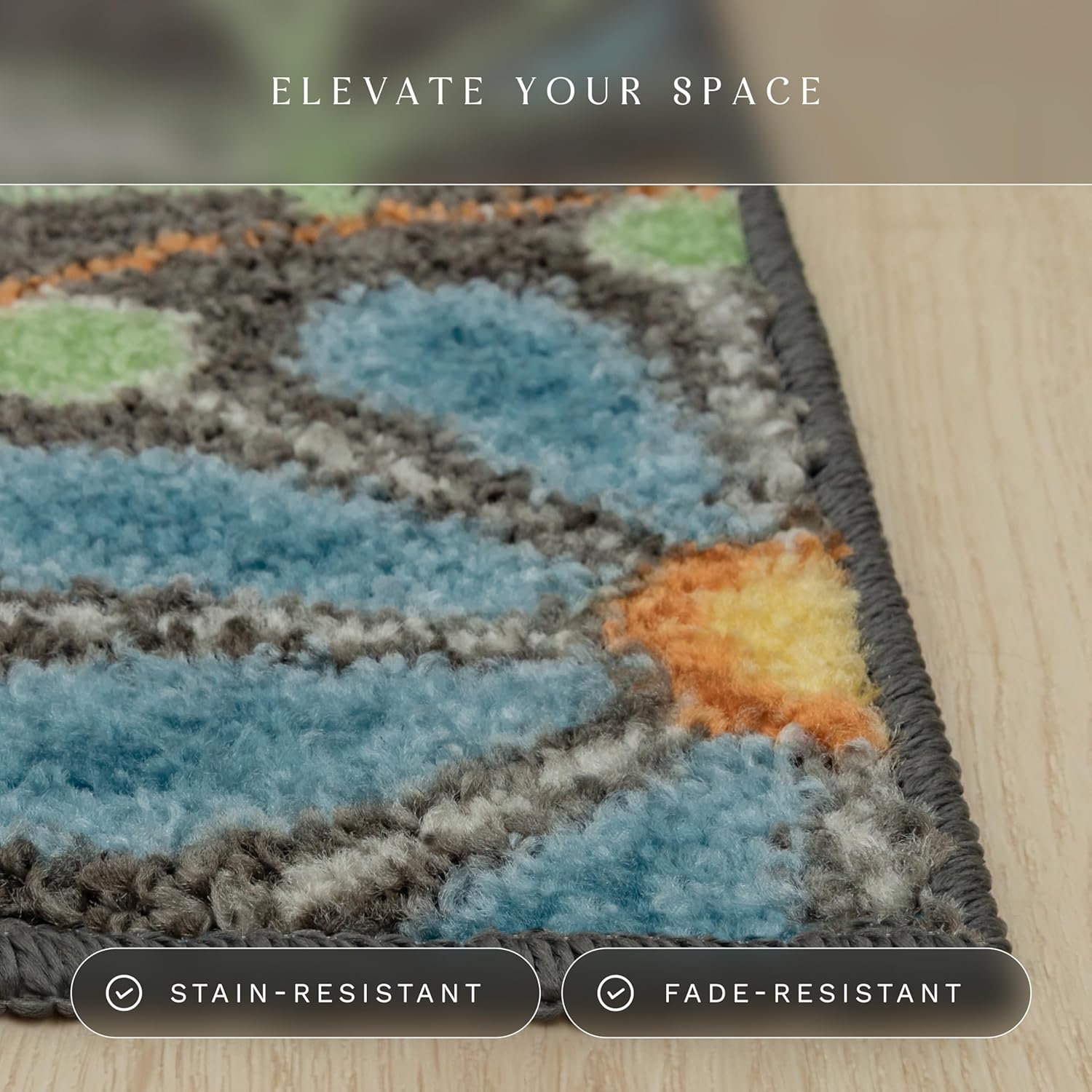 Floral Runner Rug 2'x6' Non-Slip