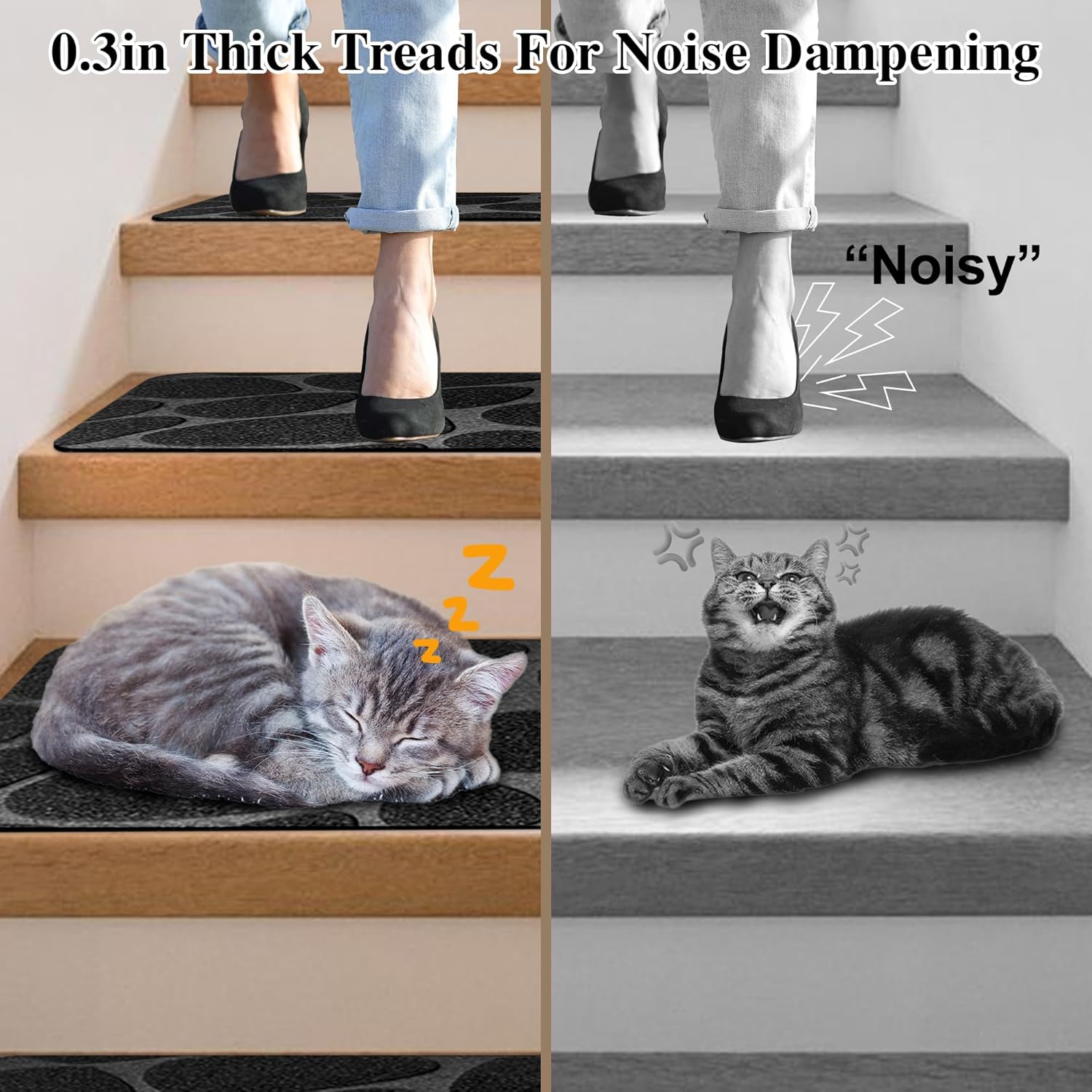 Self Adhesive Stair Treads 30"x8" - 15 Pack