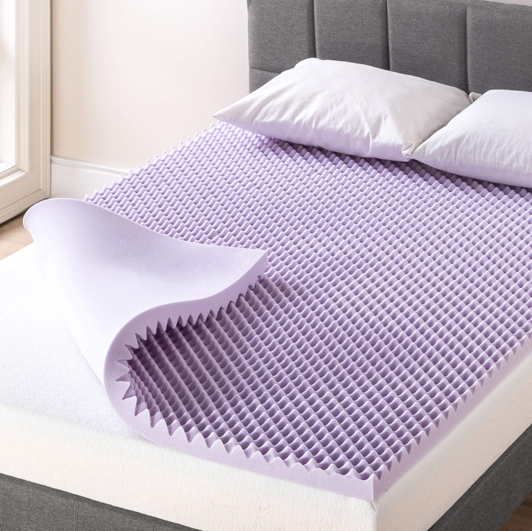 Twin Memory Foam Mattress Topper with Lavender