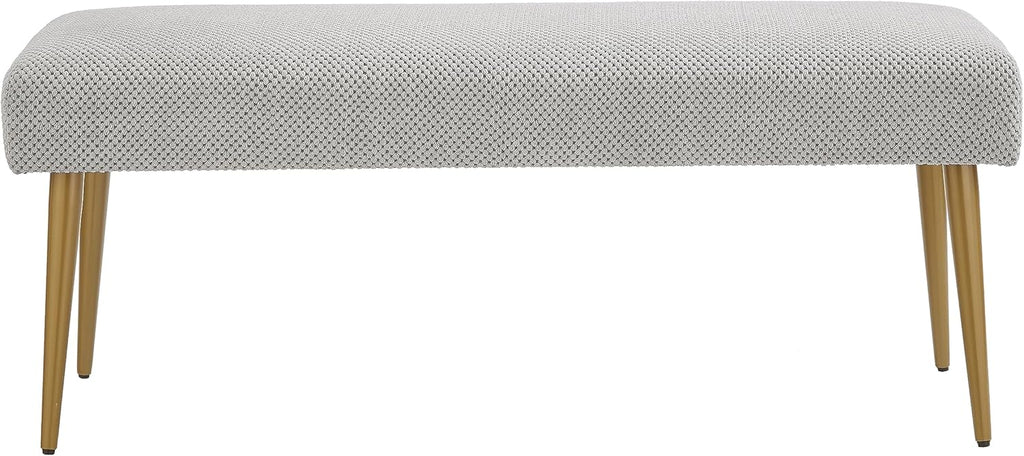 Upholstered Bench Ottoman 44"W Grey