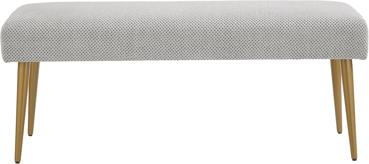 Upholstered Bench Ottoman 44"W Grey
