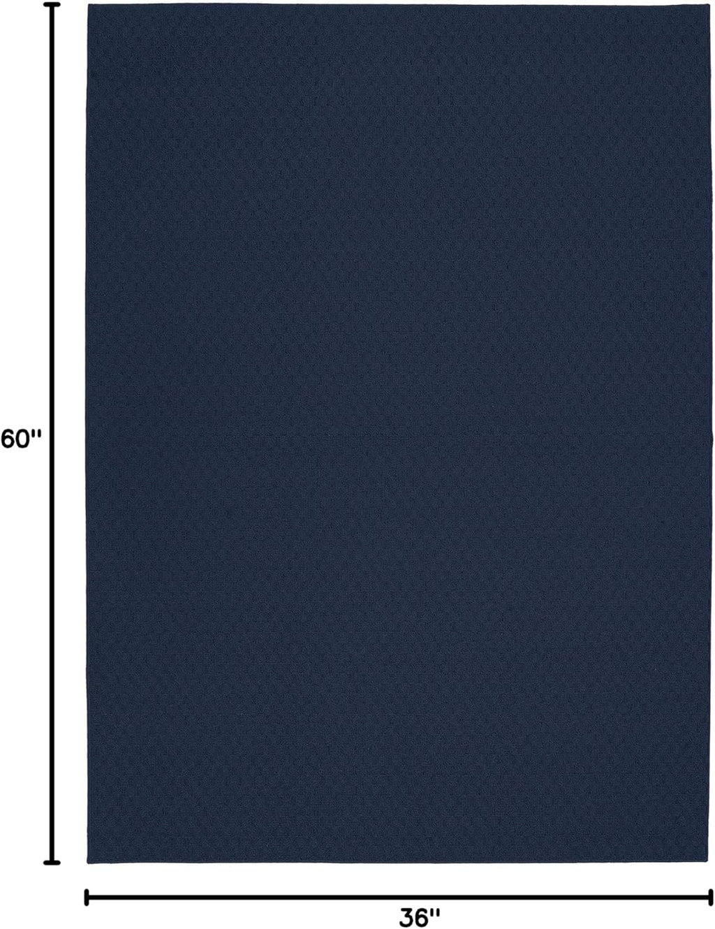 3' x 5' Navy Blue Area Rug for Living Room