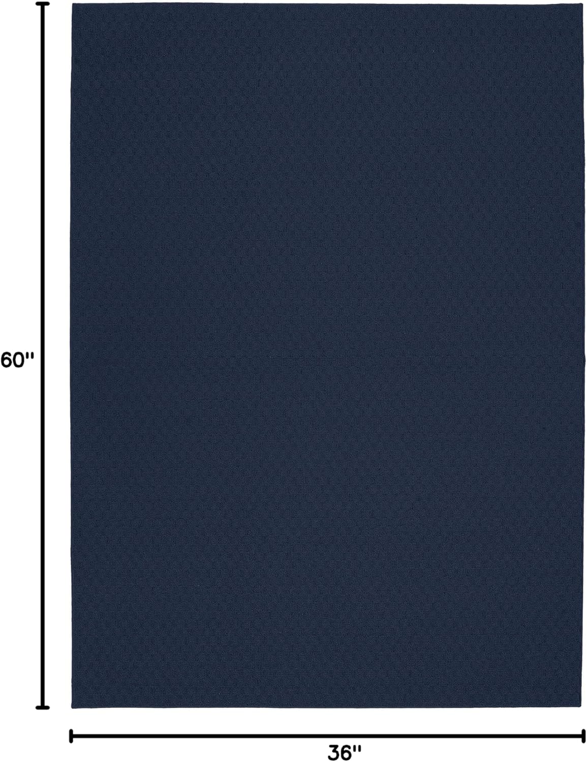 3' x 5' Navy Blue Area Rug for Living Room