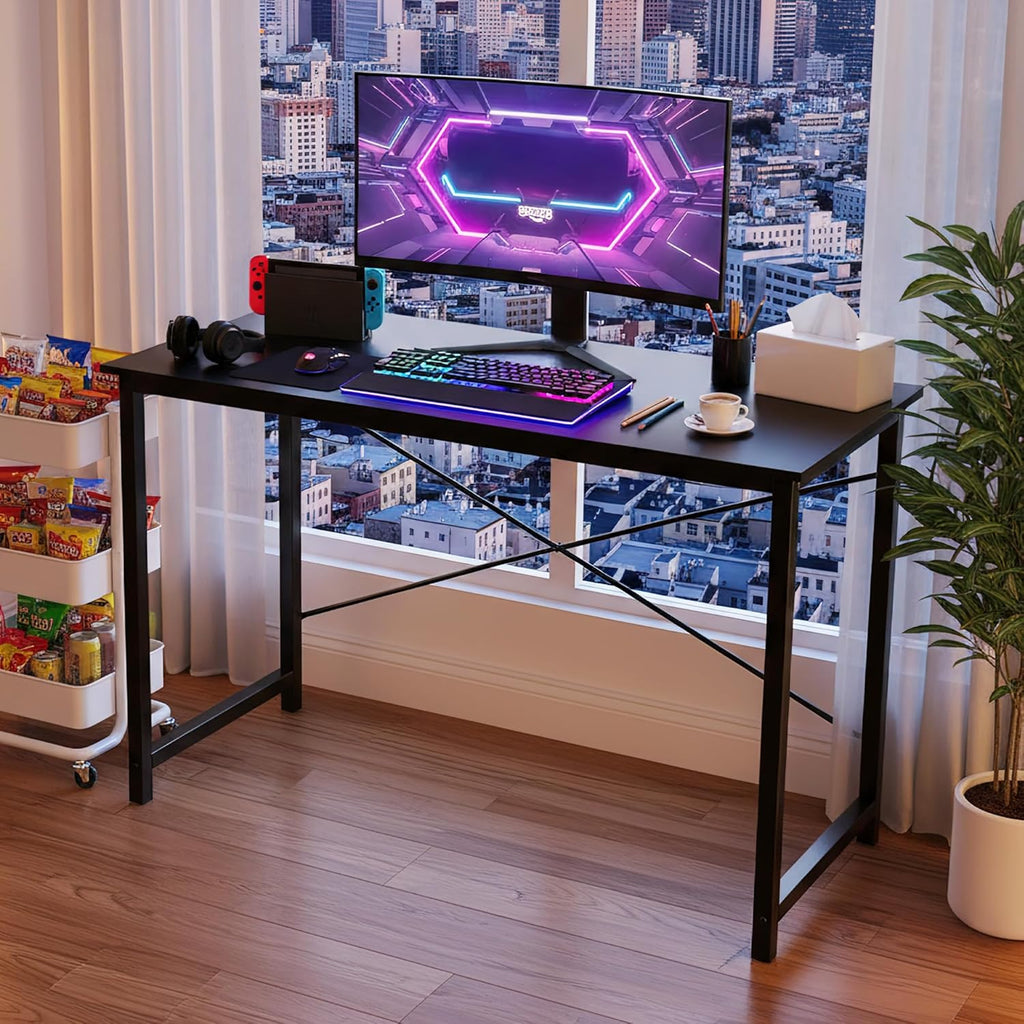Small Office Desk with Storage and Hook