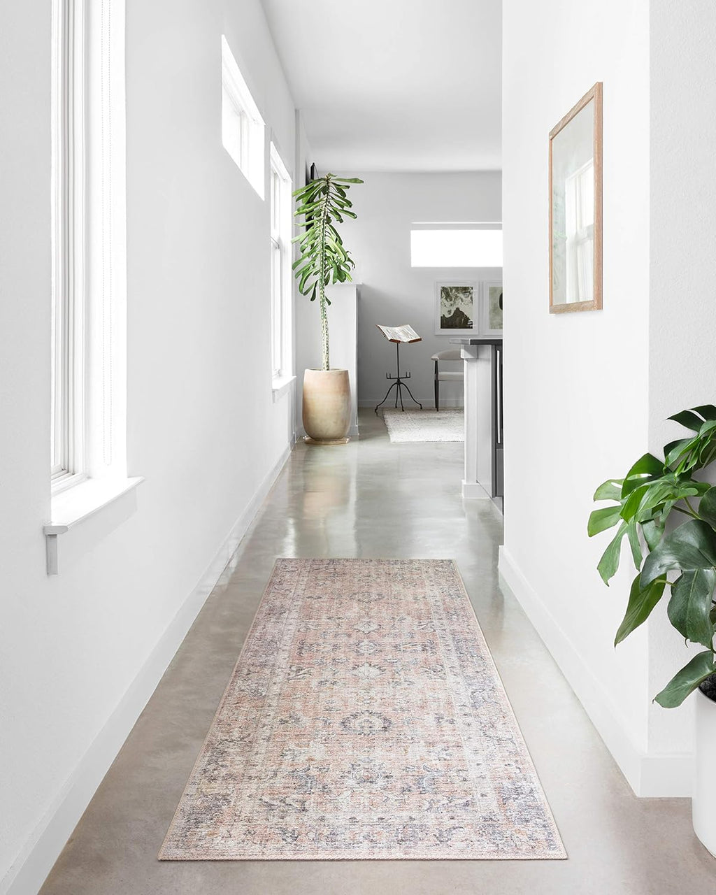 Blush/Grey Area Rug 9' x 12'