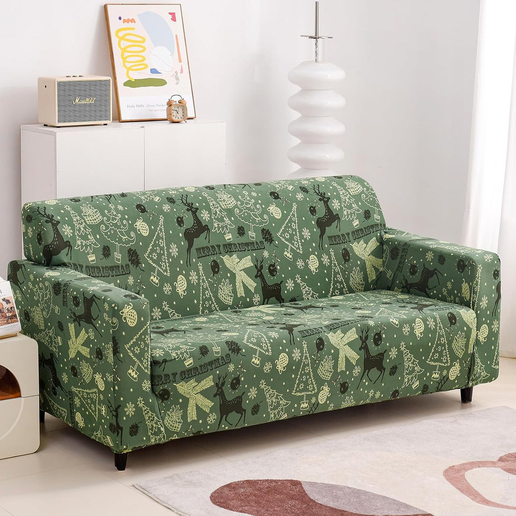 Christmas Sofa Slipcover for 3 Seater Couch
