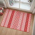Christmas Area Rug 2'x3' Red Snowflake