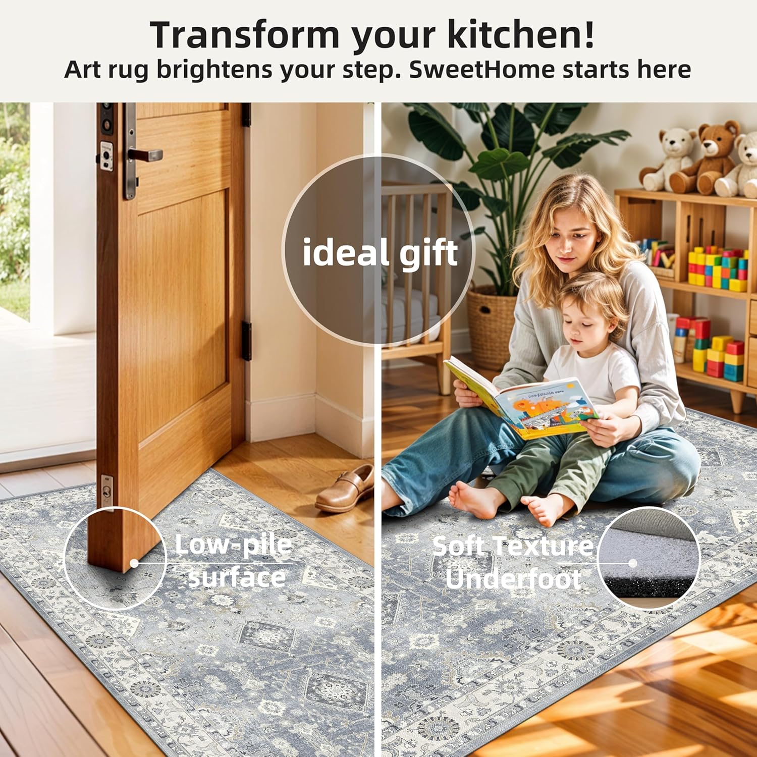 2x4 Washable Kitchen Sink Rug