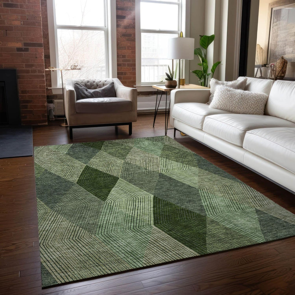 Green Indoor Outdoor Area Rug 2'6"x3'10"