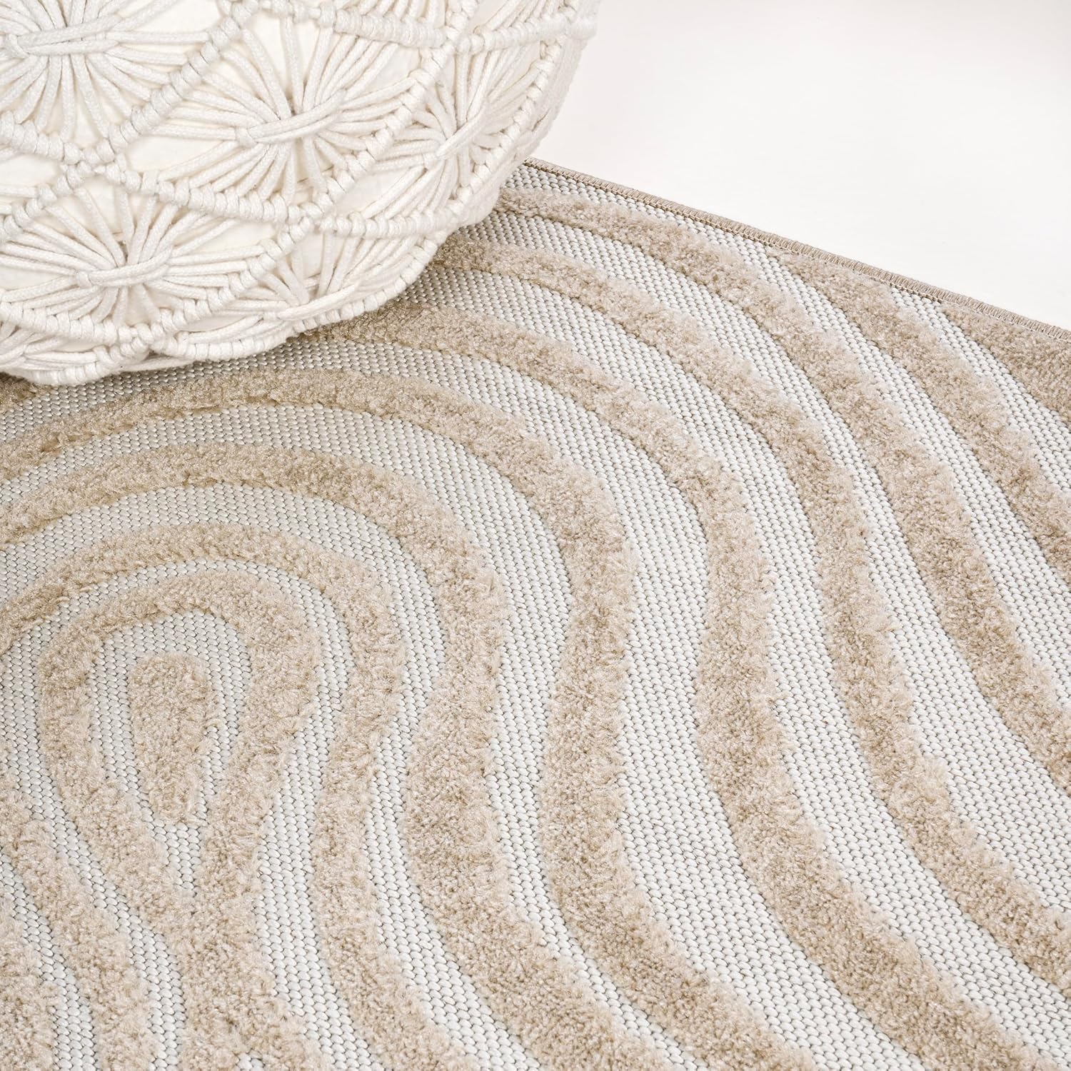 3x5 Beige/Cream Indoor/Outdoor Area Rug