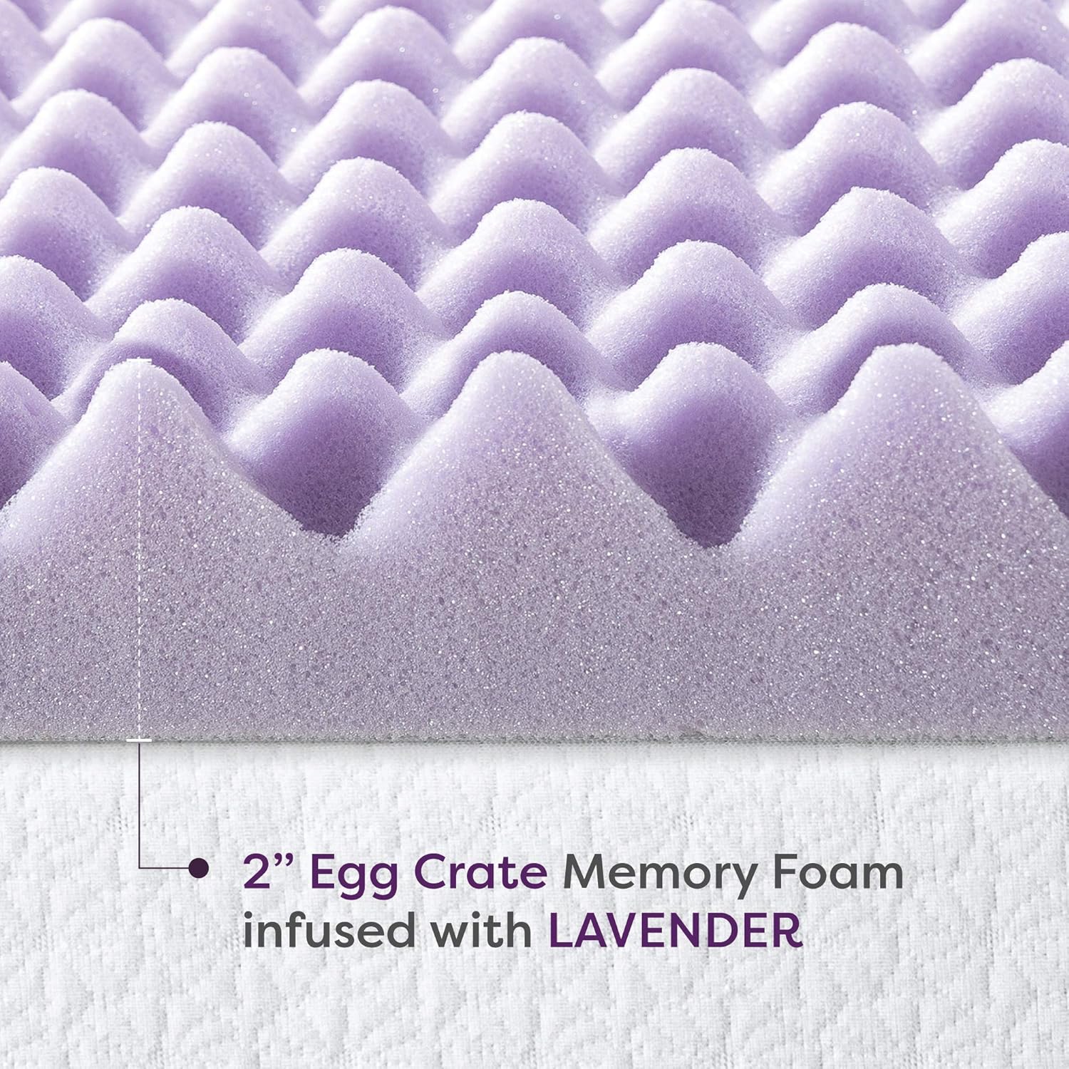 Twin Memory Foam Mattress Topper with Lavender