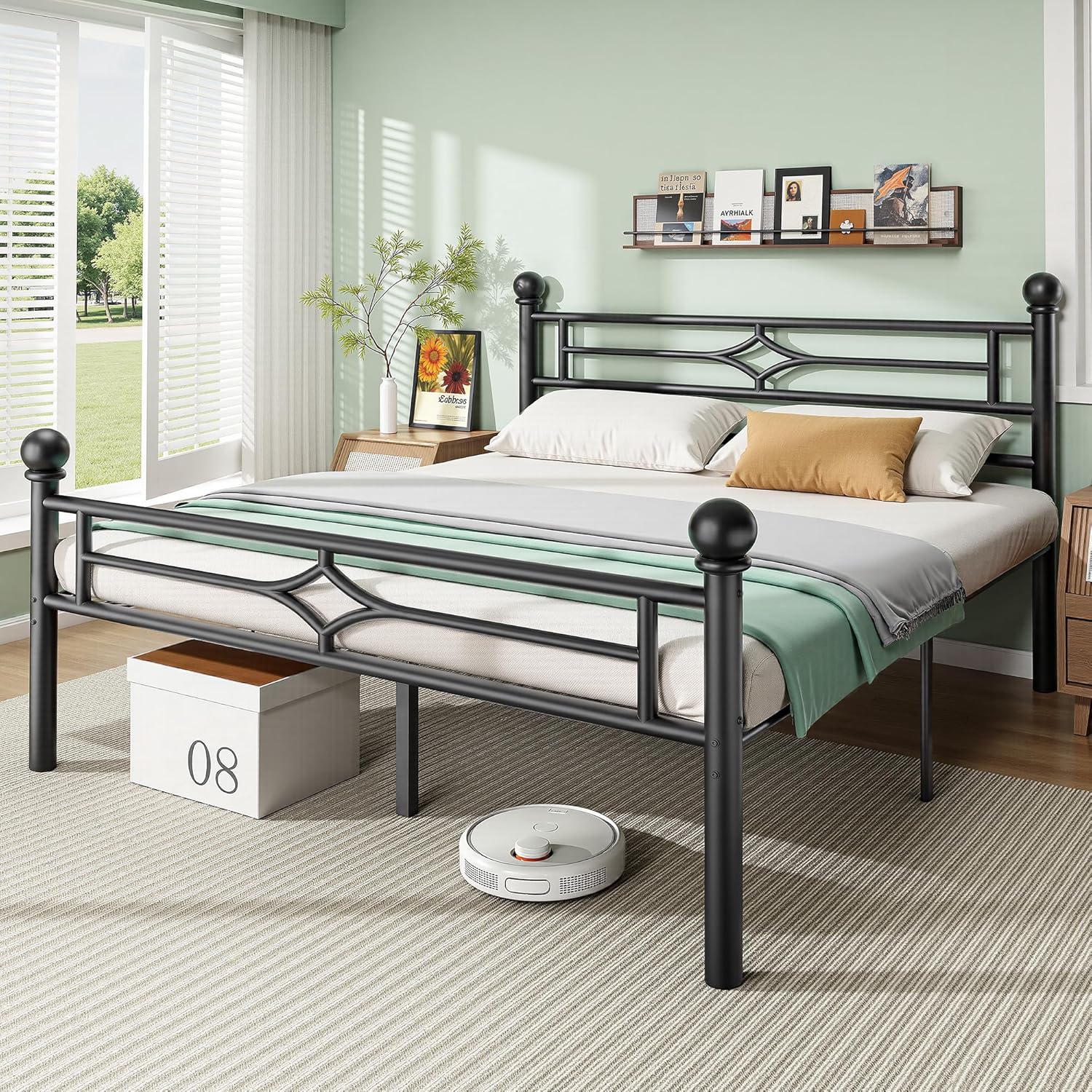Full Bed Frame with Headboard & Footboard
