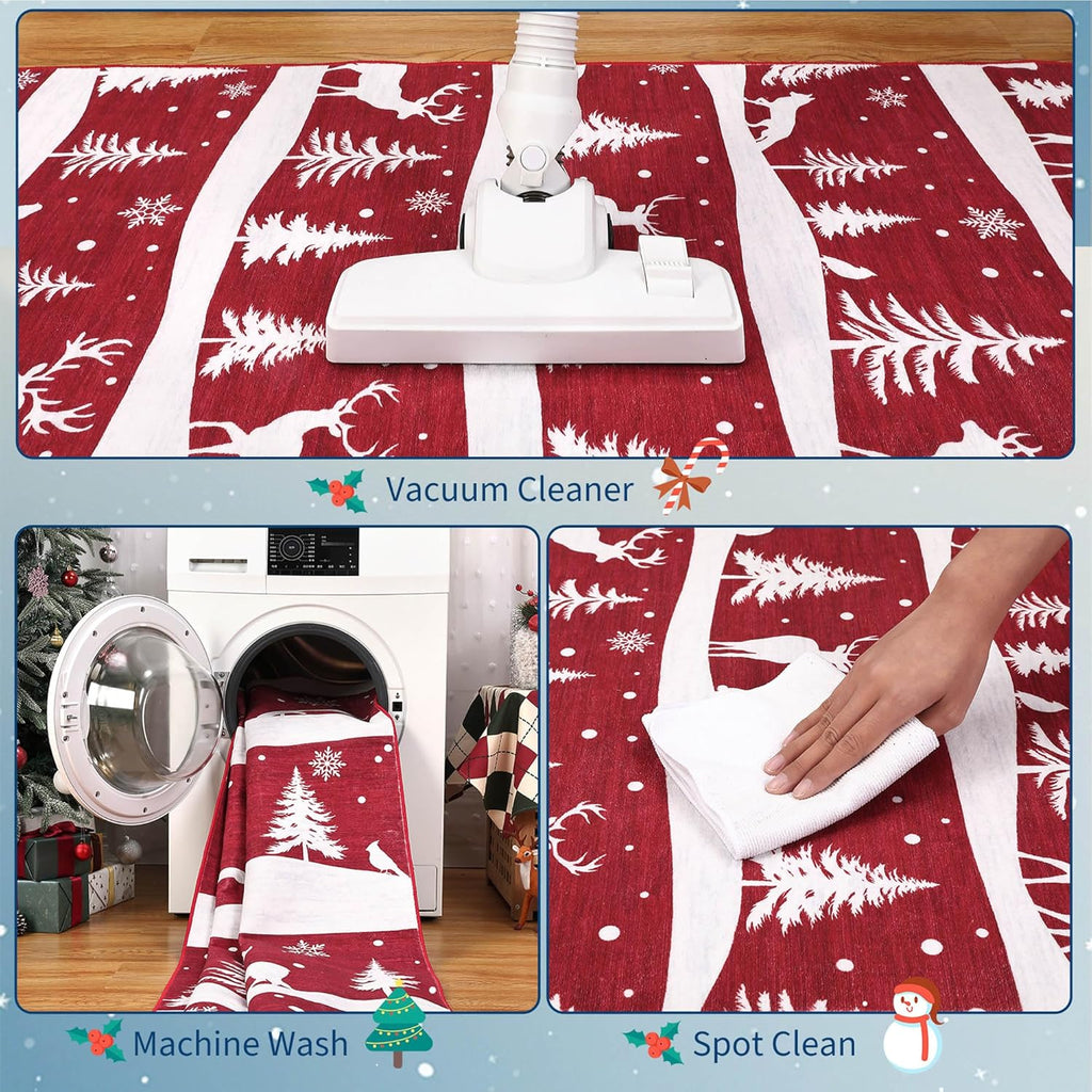 5x7 Area Rug with Christmas Design