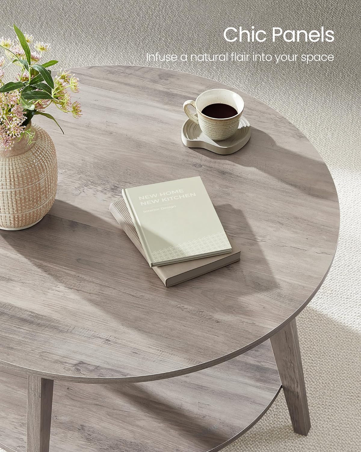Round Coffee Table 31.5" Dia x 17.7" H