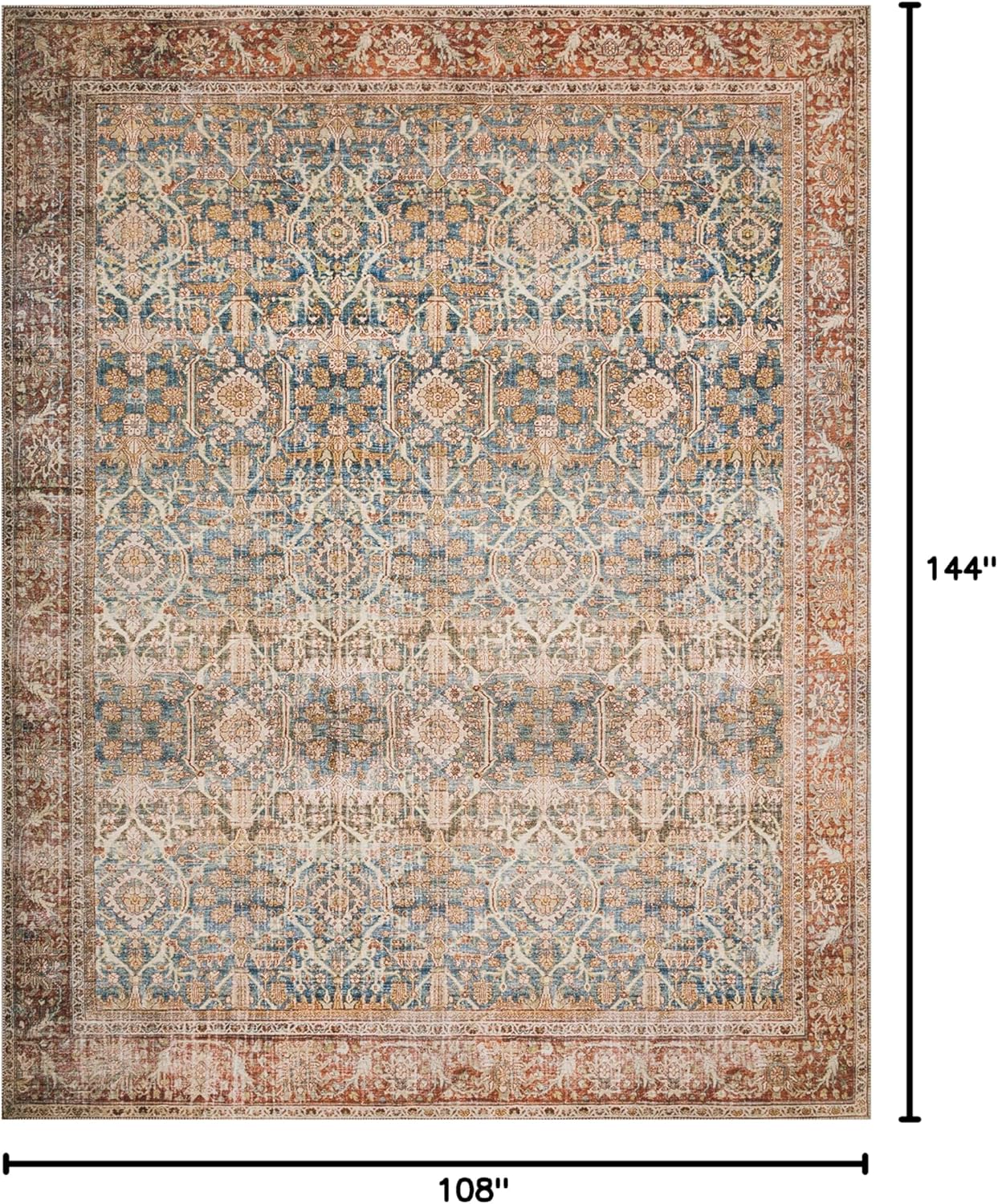9'x12' Vintage Inspired Area Rug