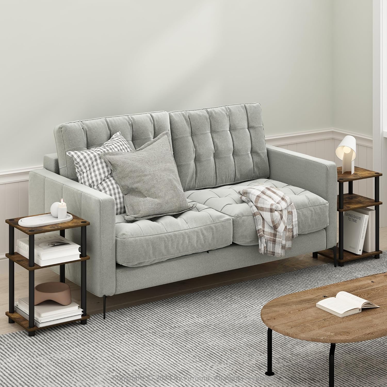 3-Tier Side Table with Open Shelves