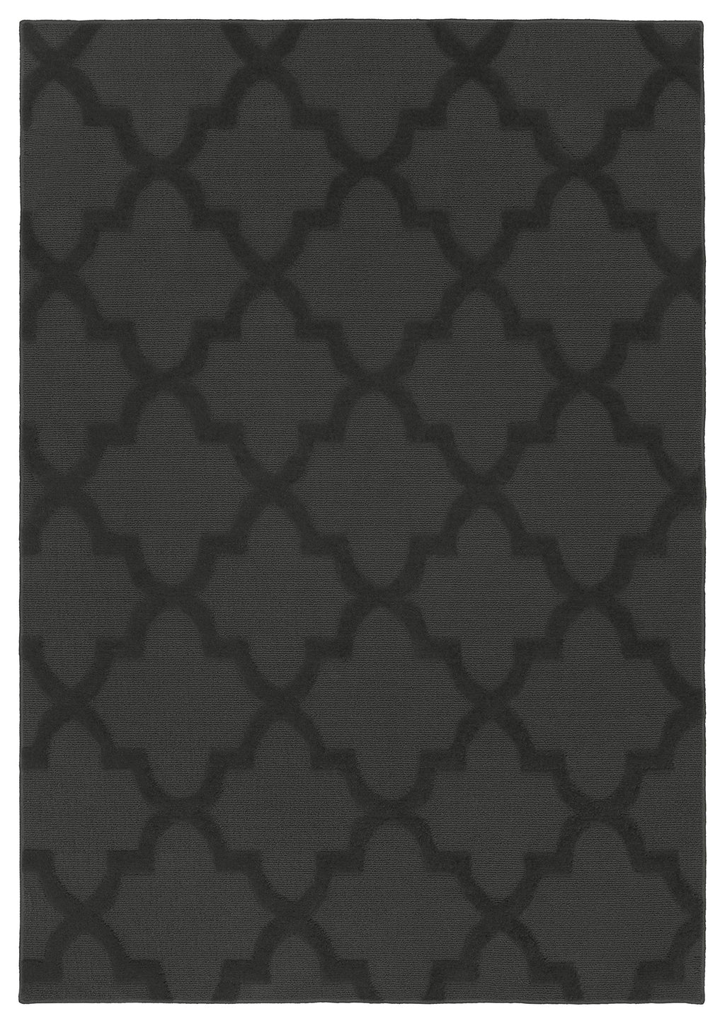 6' x 9' Cinder Gray Cut-Loop Trellis Area Rug