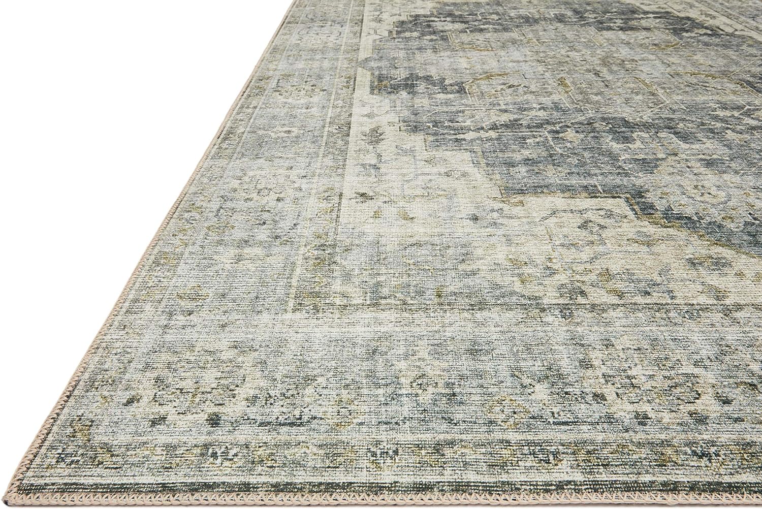 2'x5' Charcoal/Dove Accent Rug