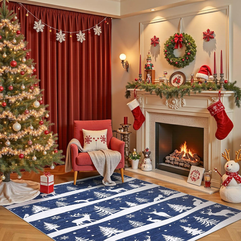 5'x7' Christmas Themed Area Rug