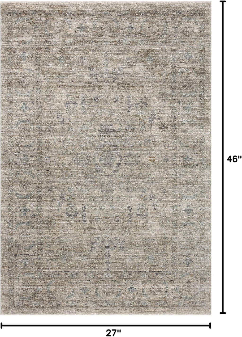 Accent Rug 27" x 46" Beige/Mist