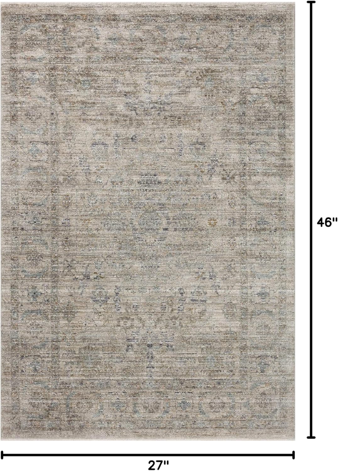 Accent Rug 27" x 46" Beige/Mist