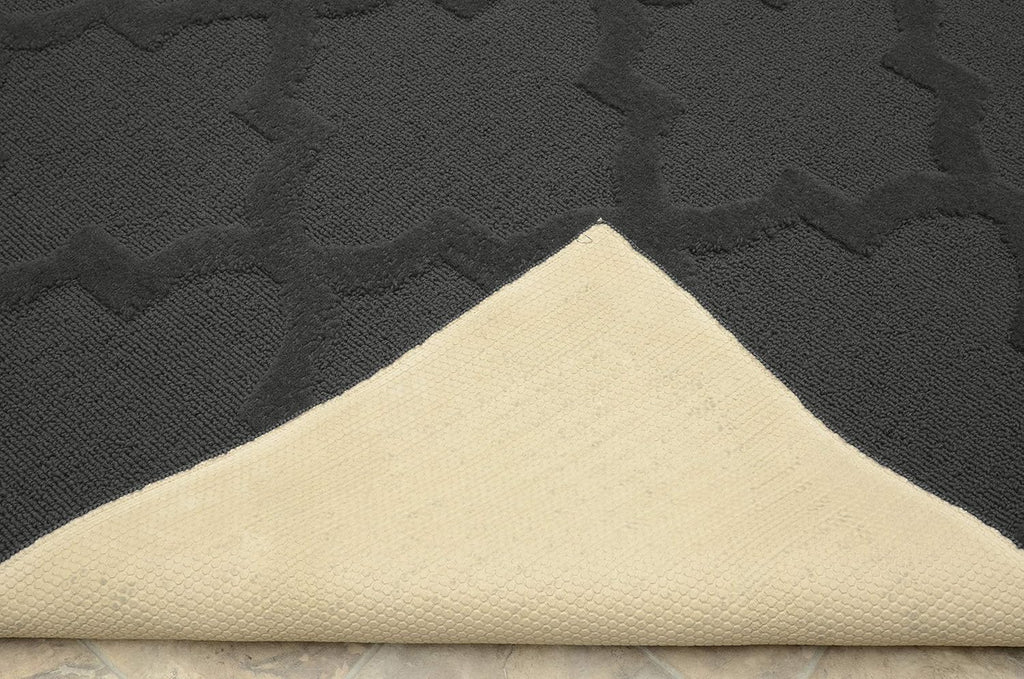 6' x 9' Cinder Gray Cut-Loop Trellis Area Rug