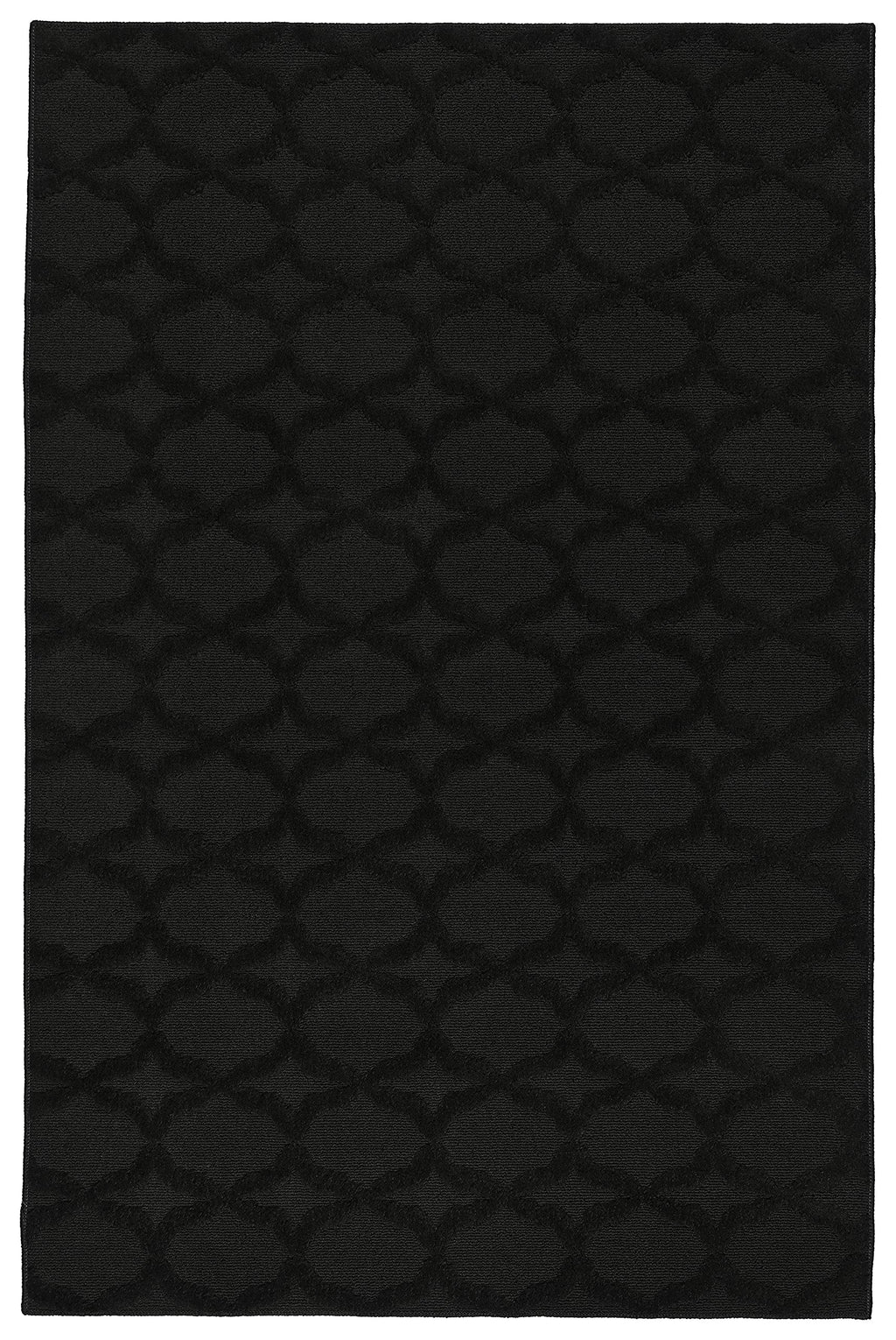 Black 4' x 6' Non-Slip Area Rug