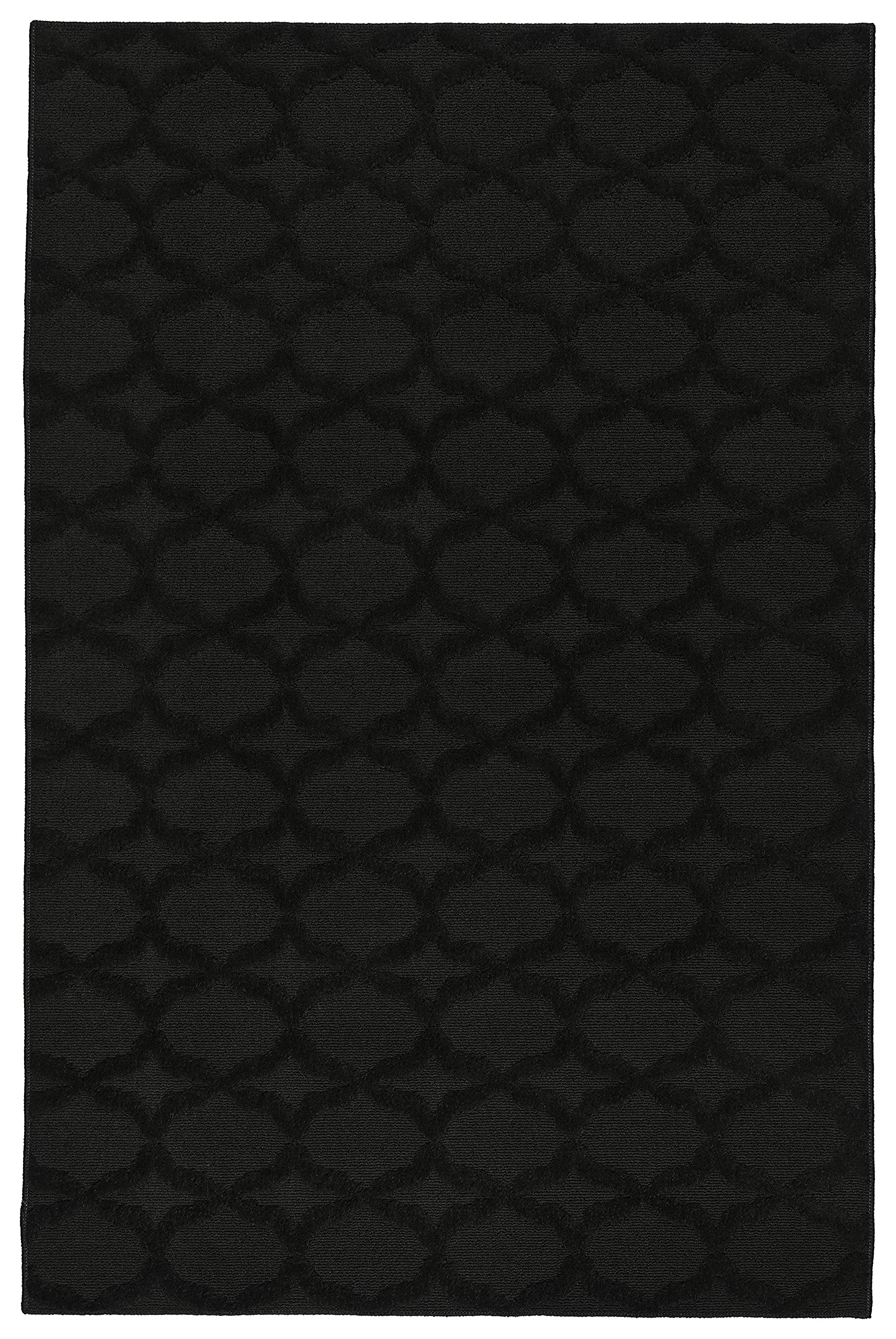 Black 4' x 6' Non-Slip Area Rug