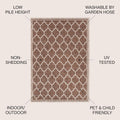 3 Ft Round Moroccan Trellis Rug