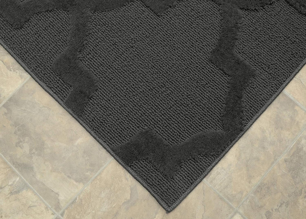 6' x 9' Cinder Gray Cut-Loop Trellis Area Rug