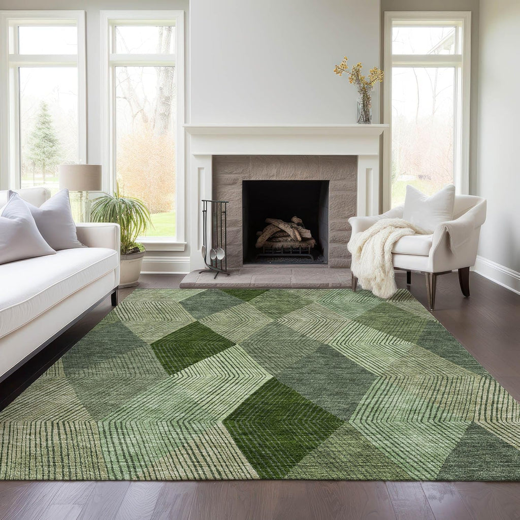 Green Indoor Outdoor Area Rug 2'6"x3'10"