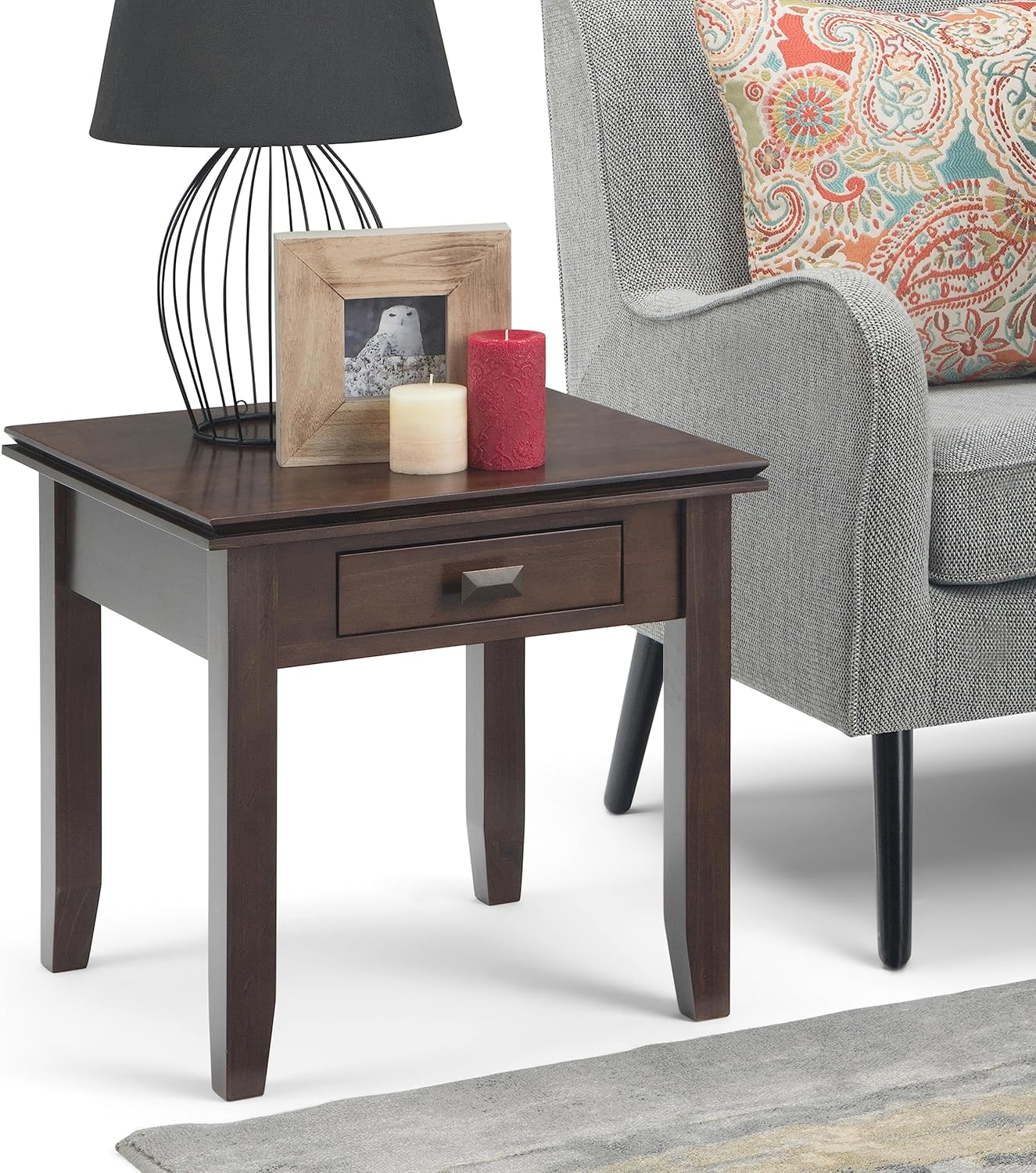 Solid Wood 21" Square End Table