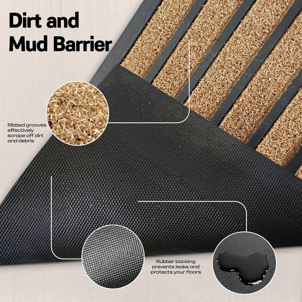 30"x17" Light Brown Door Mat