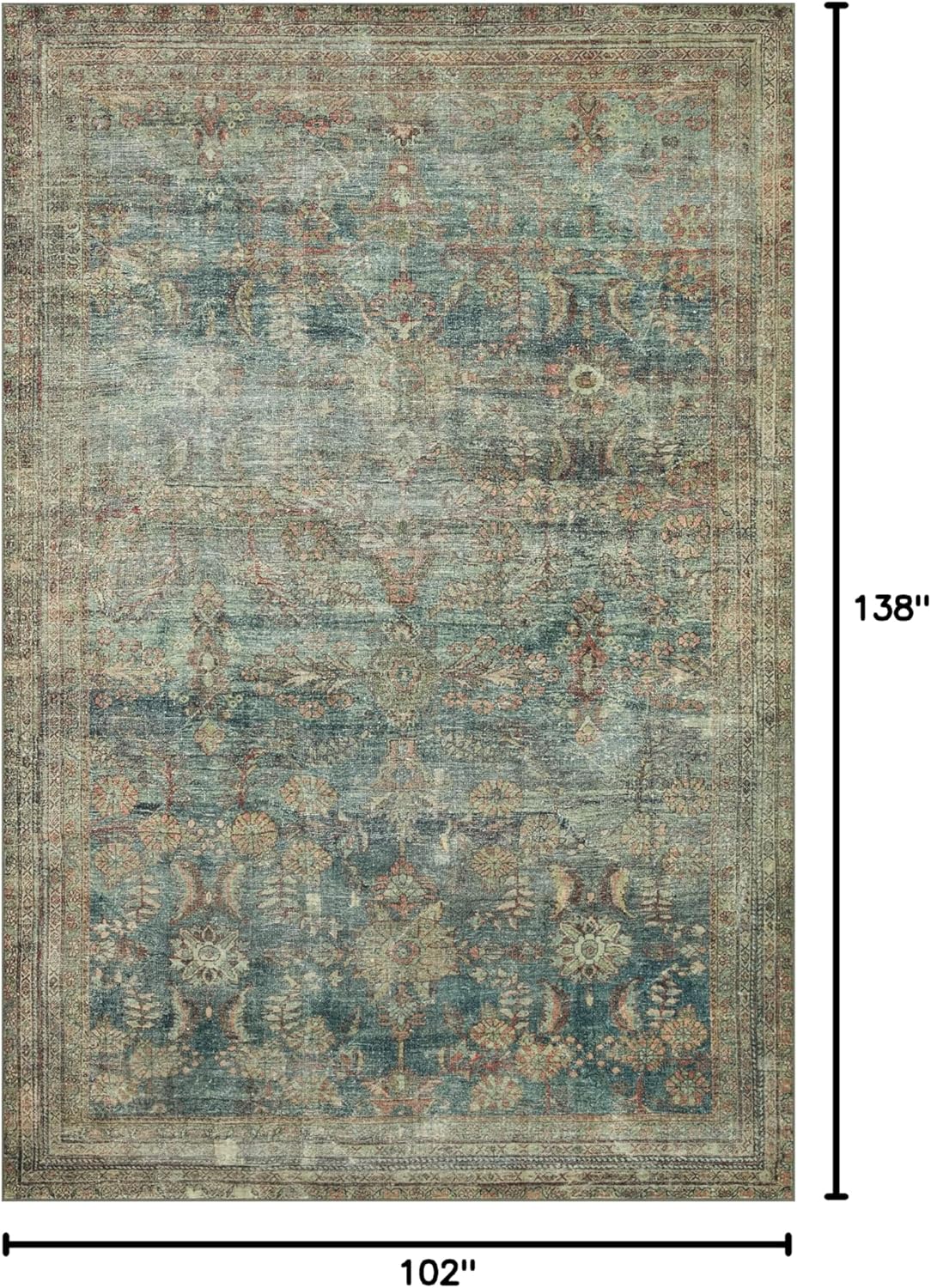 Machine Washable Area Rug 8'-6" x 11'-6"