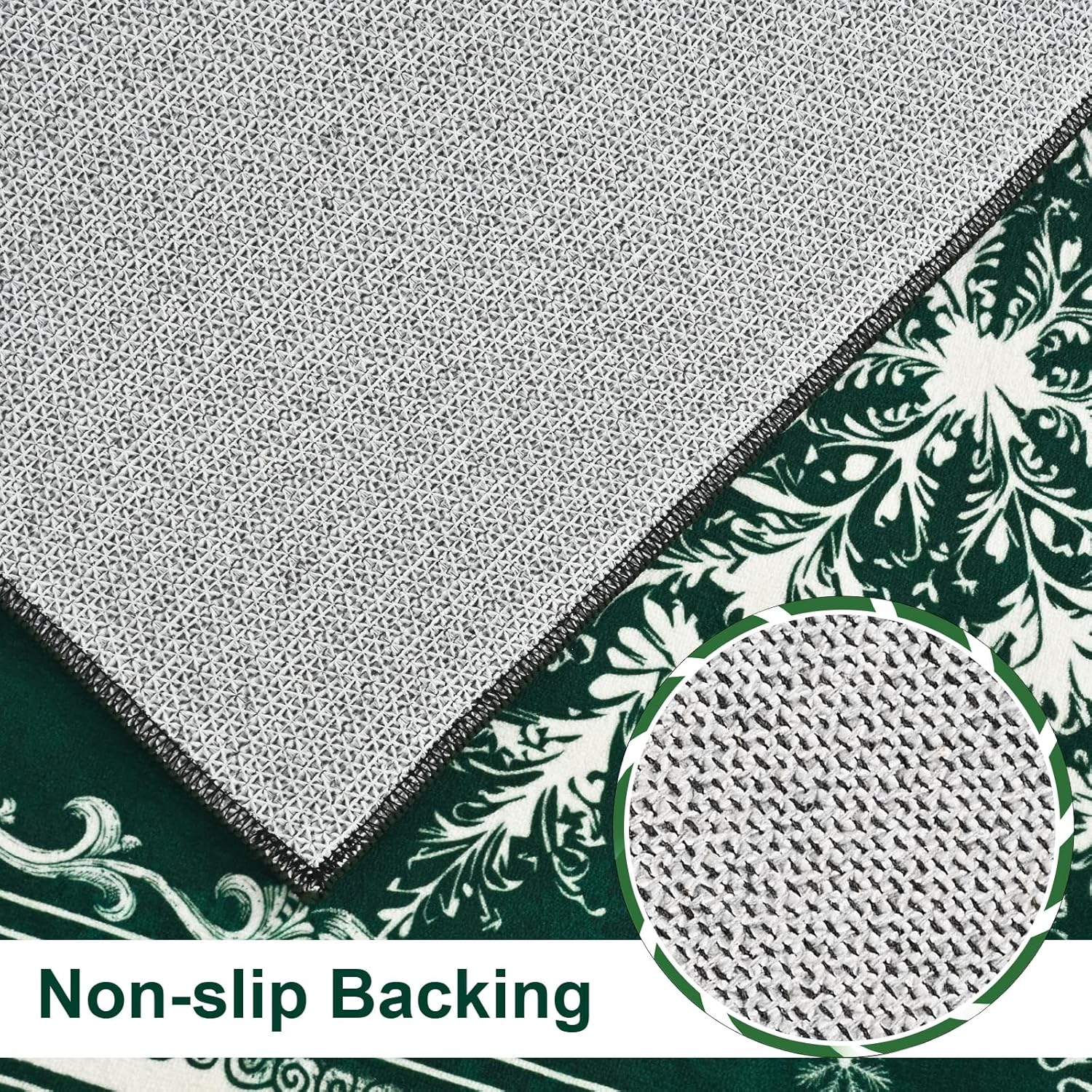 8x10 Christmas Snowflake Area Rug