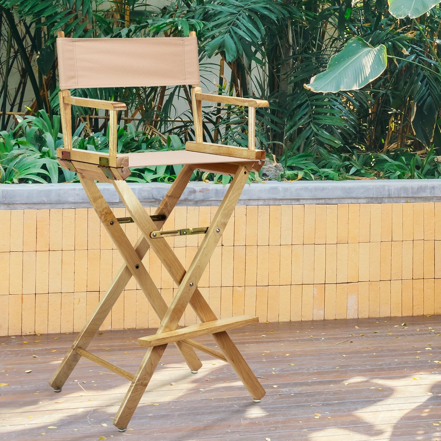 Bar Height Director's Chair with Tan Canvas