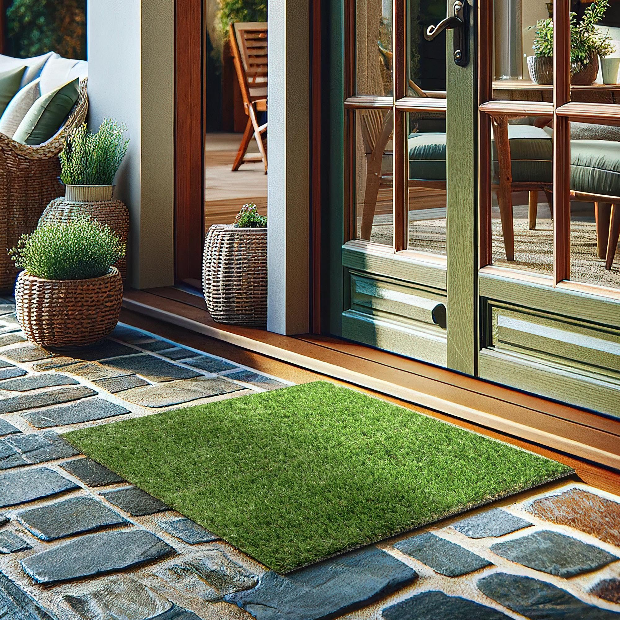 Artificial Grass Rug 2'7"x4' Indoor/Outdoor