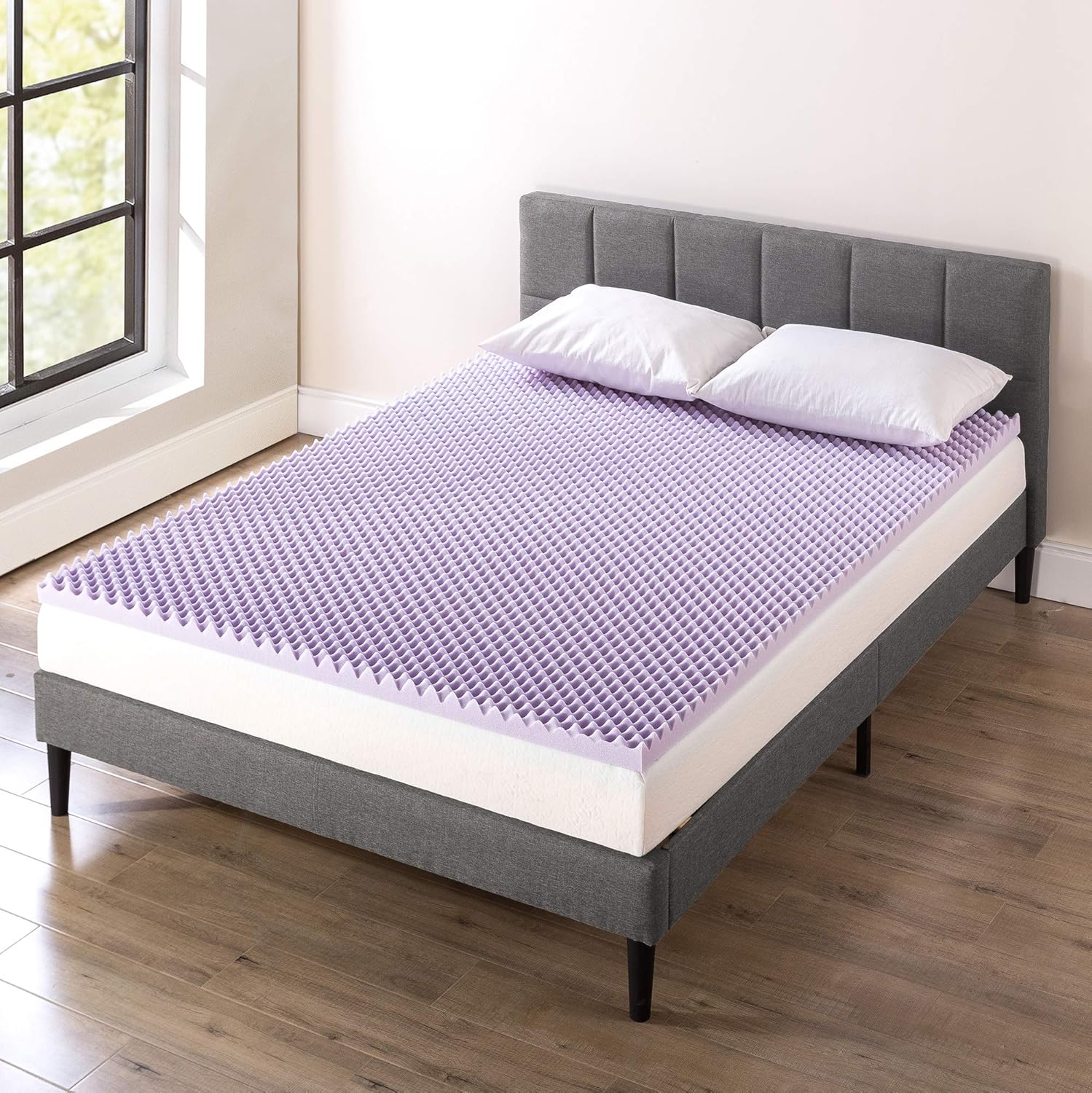 Twin Memory Foam Mattress Topper with Lavender