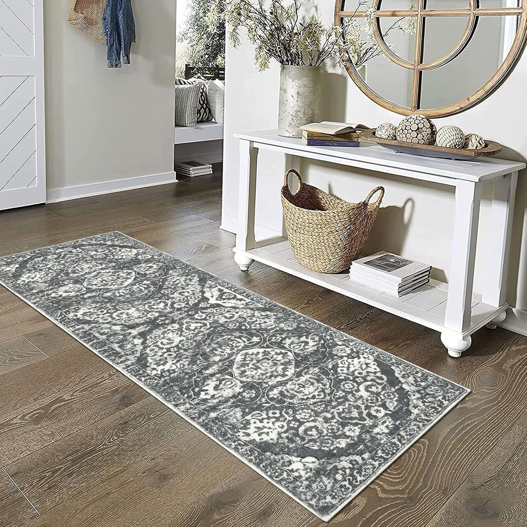 Vintage Distressed Hallway Runner Rug 2'8"x14'