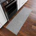 Ottomanson 2'7" x 10' Ultra-Thin Hallway Runner Rug - Durable Non-Slip Carpet for High-Traffic Areas - Fits Under Doors for Seamless Entry - Ideal for Kitchen, Entryway, Bedroom & Living Room, Gray Grey Solid 2'7" x 10' (Runner)