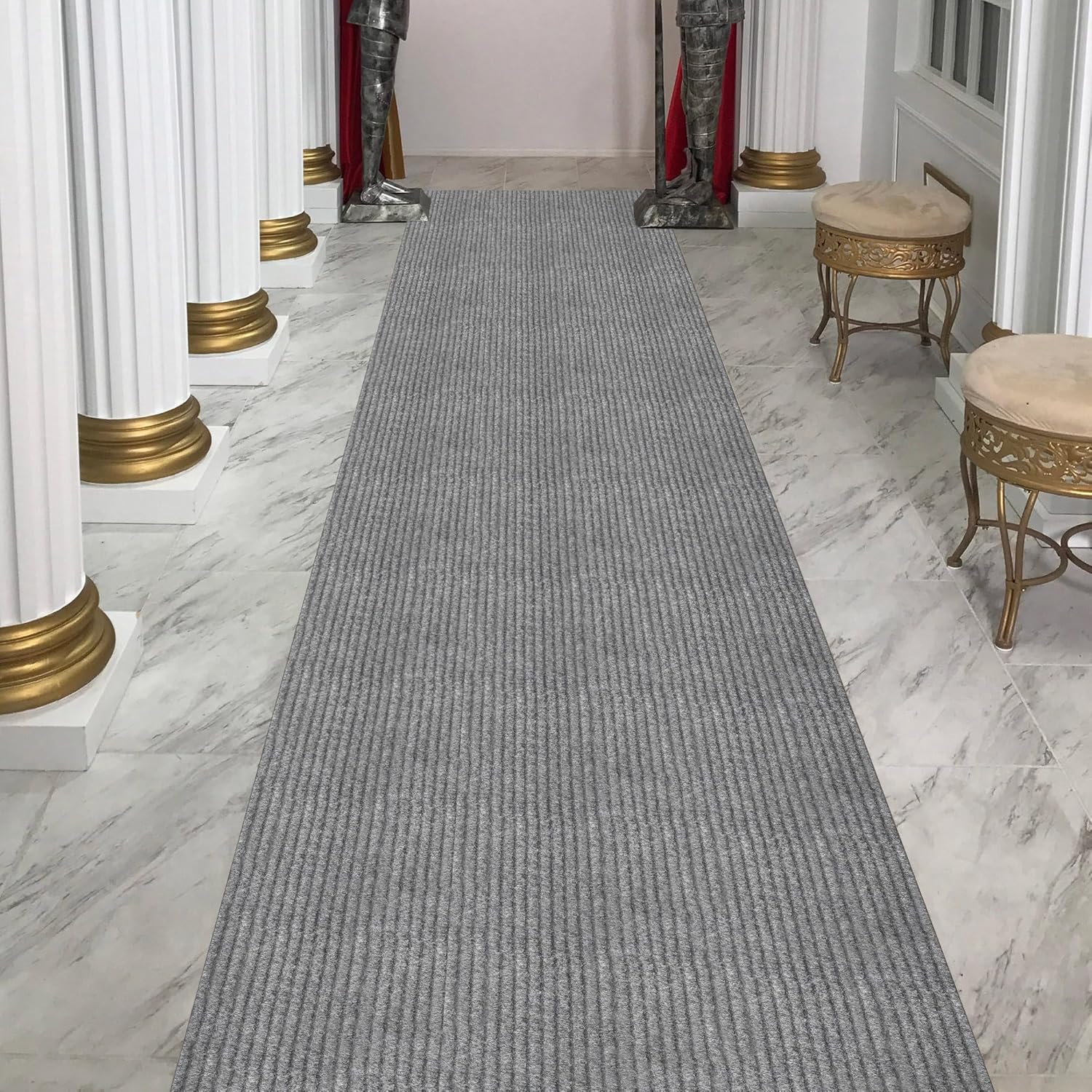 2' x 7' Grey Hallway Runner