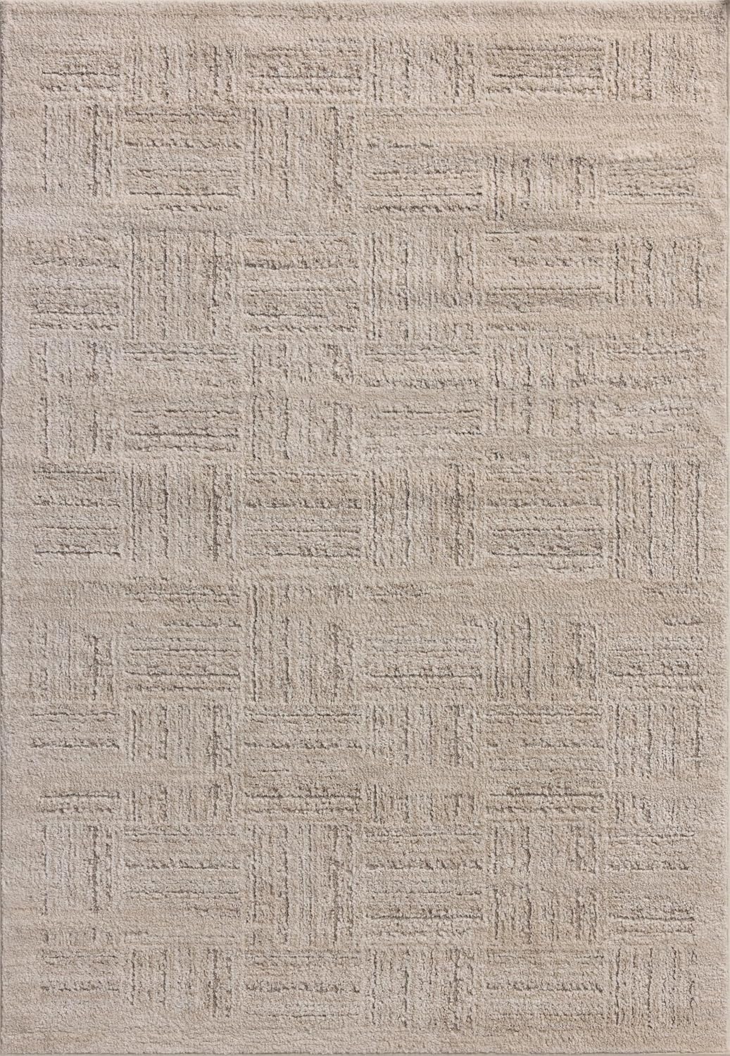 2'7" x 4' Area Rug – Ivory/Taupe