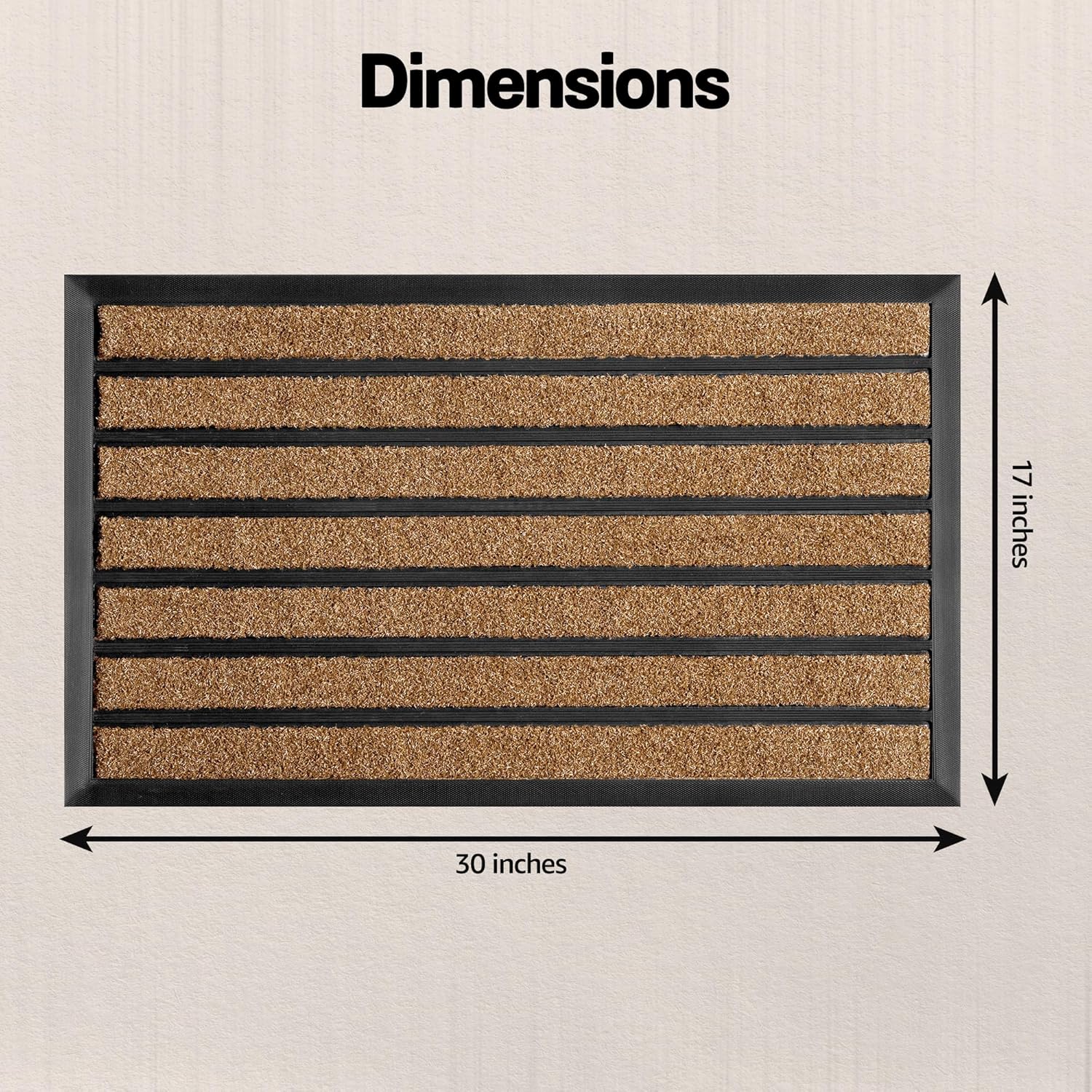 30"x17" Light Brown Door Mat