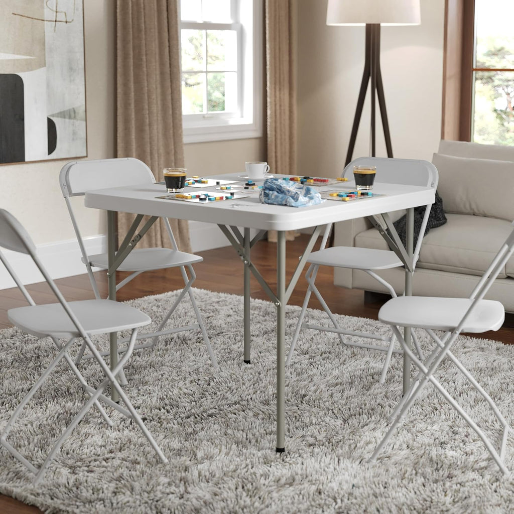 Square Plastic Folding Event Table 34.25"