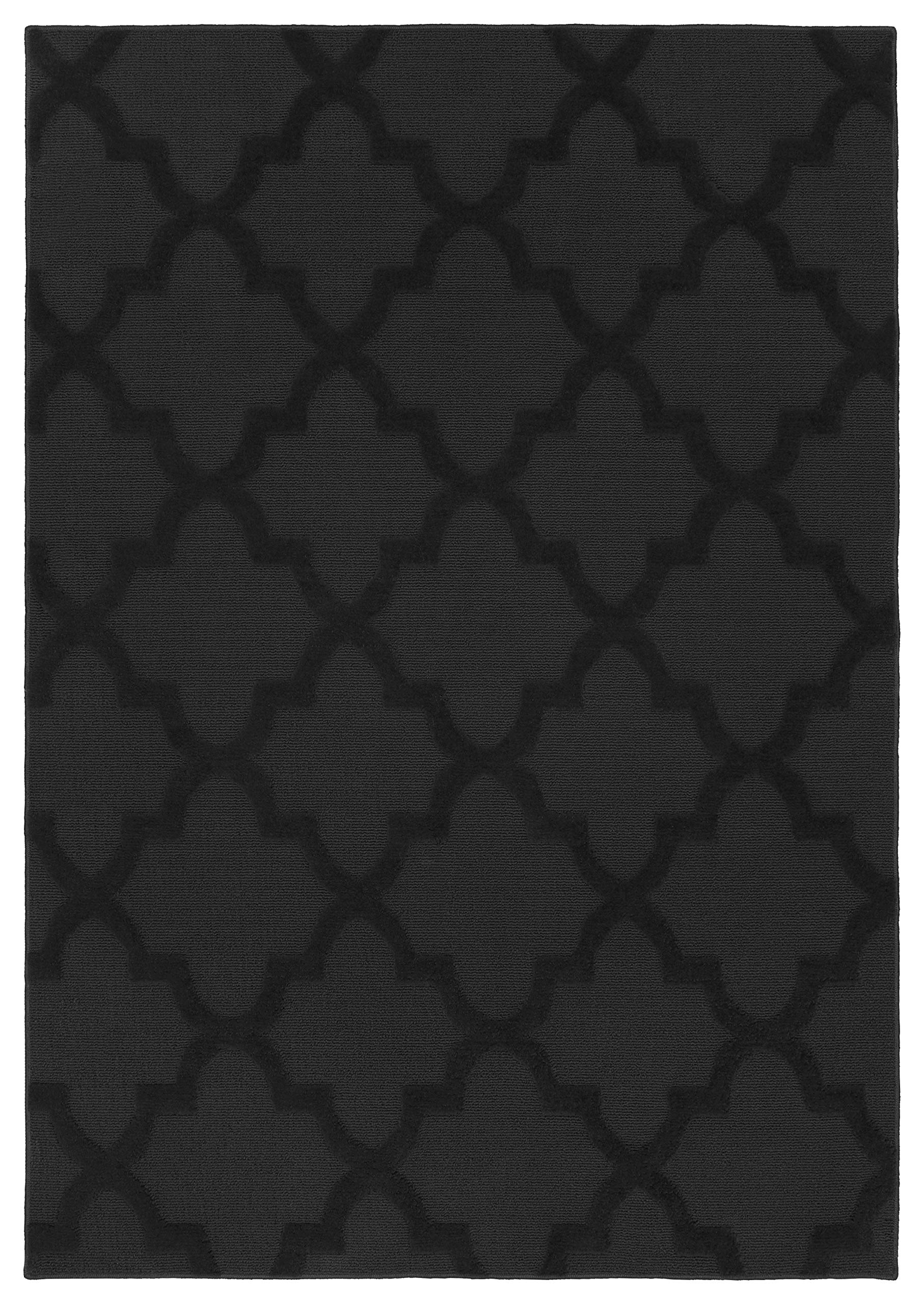 5' x 7' Black Area Rug