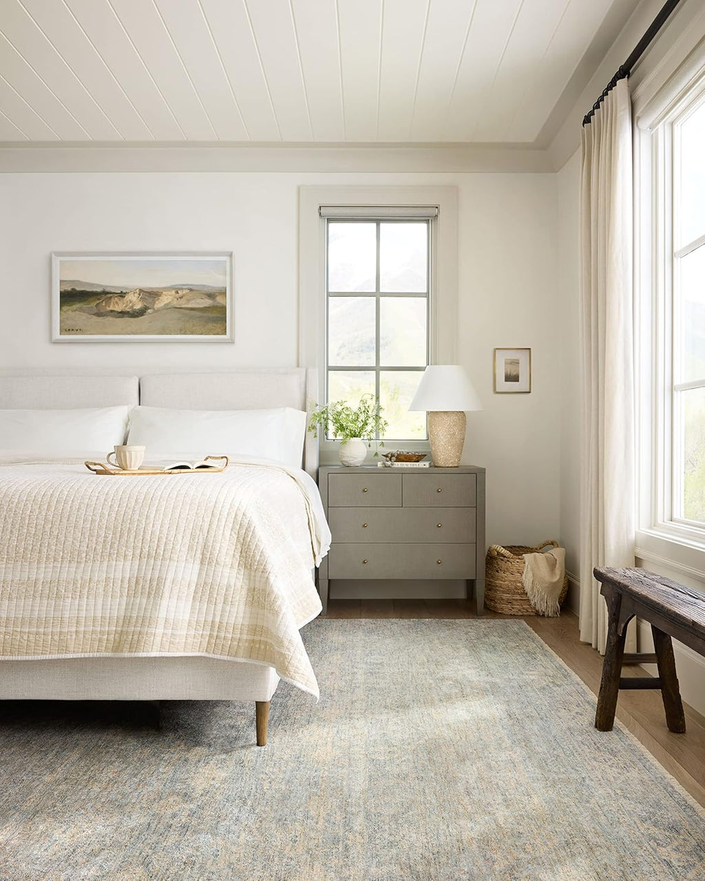 2' x 3' Sky/Beige Accent Rug