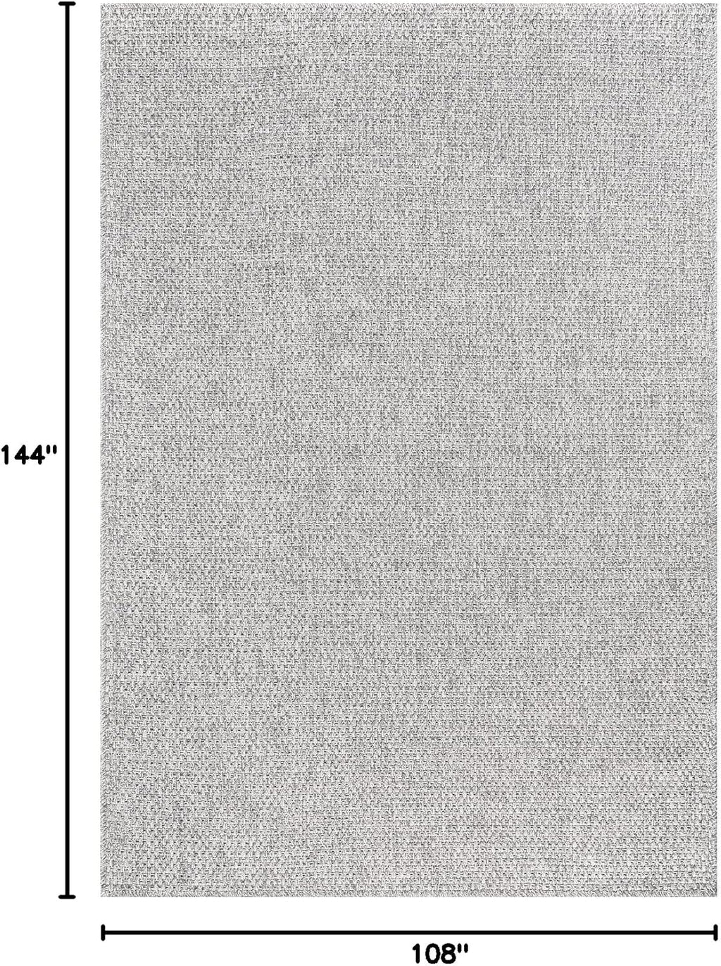 9x12 Easy Jute Indoor Outdoor Gray Rug