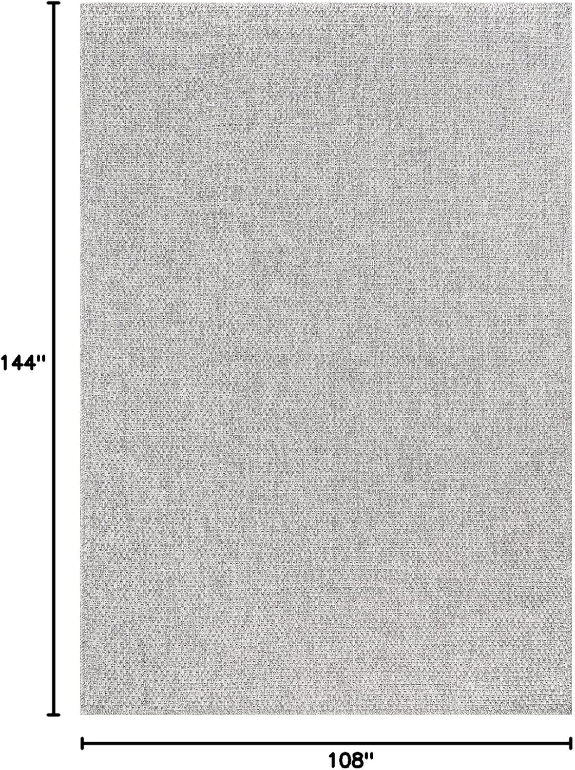9x12 Easy Jute Indoor Outdoor Gray Rug